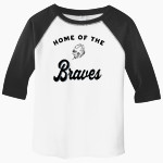 MANDAN HIGH SCHOOL BRAVES <span class="pdp-name-mascot">MANDAN BRAVES</span> Rabbit Skins Toddler Baseball Fine Jersey T-Shirt Front Thumbnail