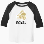 ROYAL HIGH SCHOOL KNIGHTS <span class="pdp-name-mascot">ROYAL KNIGHTS</span> Rabbit Skins Toddler Baseball Fine Jersey T-Shirt Front Thumbnail