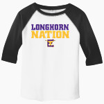 EARLY HIGH SCHOOL LONGHORNS Rabbit Skins Toddler Baseball Fine Jersey T-Shirt Front Thumbnail