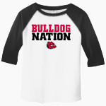 ROBICHAUD HIGH SCHOOL BULLDOGS <span class="pdp-name-mascot">ROBICHAUD BULLDOGS</span> Rabbit Skins Toddler Baseball Fine Jersey T-Shirt Front Thumbnail