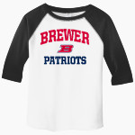 Brewer Patriots <span class="pdp-name-mascot">Brewer Patriots</span> Rabbit Skins Toddler Baseball Fine Jersey T-Shirt Front Thumbnail