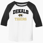 DEKALB HIGH SCHOOL TIGERS <span class="pdp-name-mascot">DEKALB TIGERS</span> Rabbit Skins Toddler Baseball Fine Jersey T-Shirt Front Thumbnail
