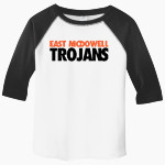East Mcdowell Trojans Rabbit Skins Toddler Baseball Fine Jersey T-Shirt Front Thumbnail