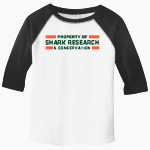 Shark Research & Conservation The Official Online Store <span class="pdp-name-mascot">SRC Sharks</span> Rabbit Skins Toddler Baseball Fine Jersey T-Shirt Front Thumbnail