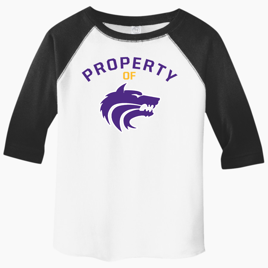 BAY CITY CENTRAL HIGH SCHOOL WOLVES Rabbit Skins Toddler Baseball Fine Jersey T-Shirt