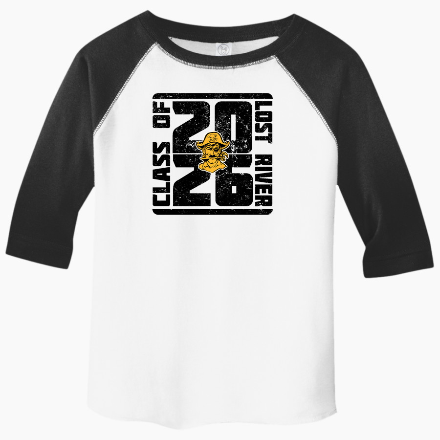 LOST RIVER SENIOR HIGH SCHOOL RAIDERS Rabbit Skins Toddler Baseball Fine Jersey T-Shirt