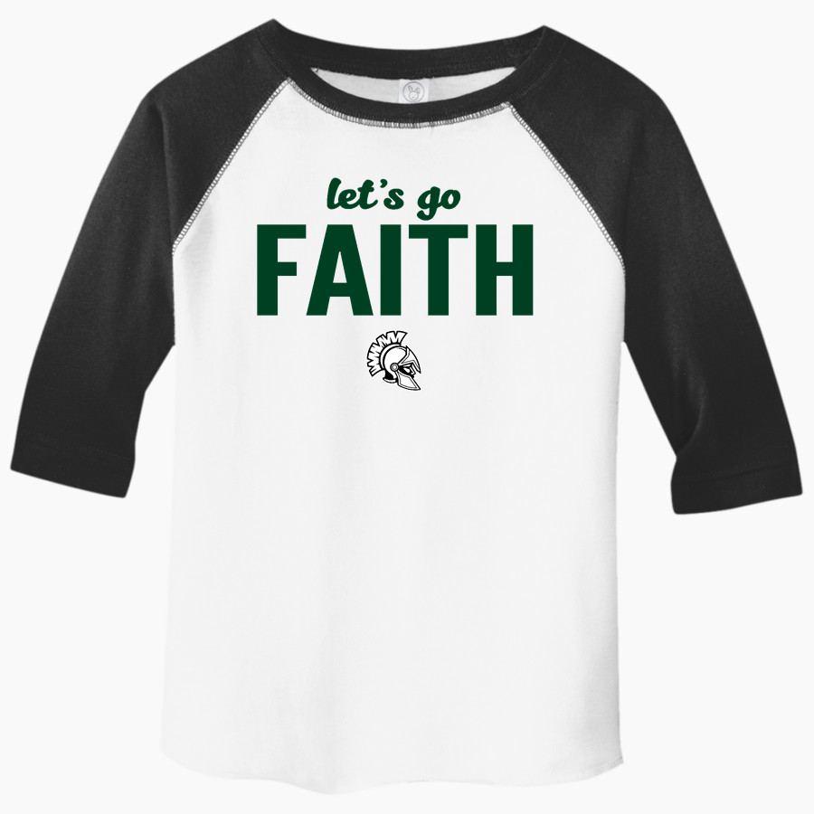 FAITH CHRISTIAN ACADEMY CONQUERORS <span class="pdp-name-mascot">FAITH CONQUERORS</span> Rabbit Skins Toddler Baseball Fine Jersey T-Shirt