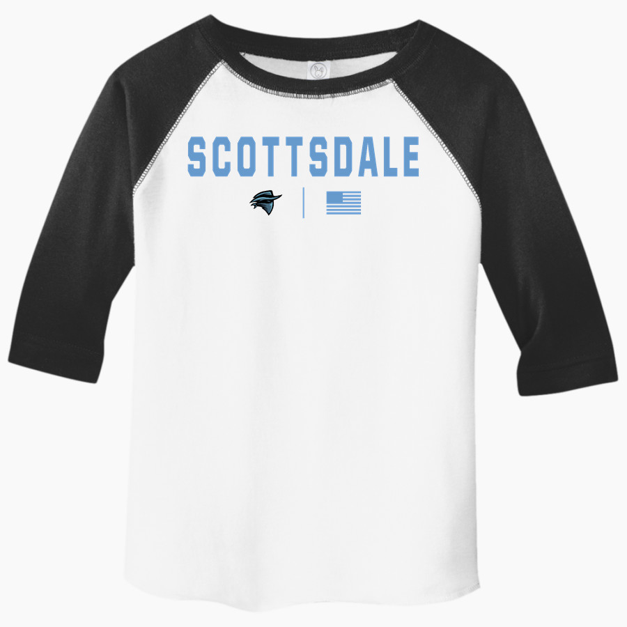 Scottsdale High Lacrosse Bandits <span class="pdp-name-mascot">Scottsdale High Lacrosse Bandits</span> Rabbit Skins Toddler Baseball Fine Jersey T-Shirt