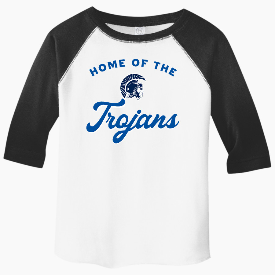 NEW KENT HIGH SCHOOL TROJANS <span class="pdp-name-mascot">NEW KENT TROJANS</span> Rabbit Skins Toddler Baseball Fine Jersey T-Shirt