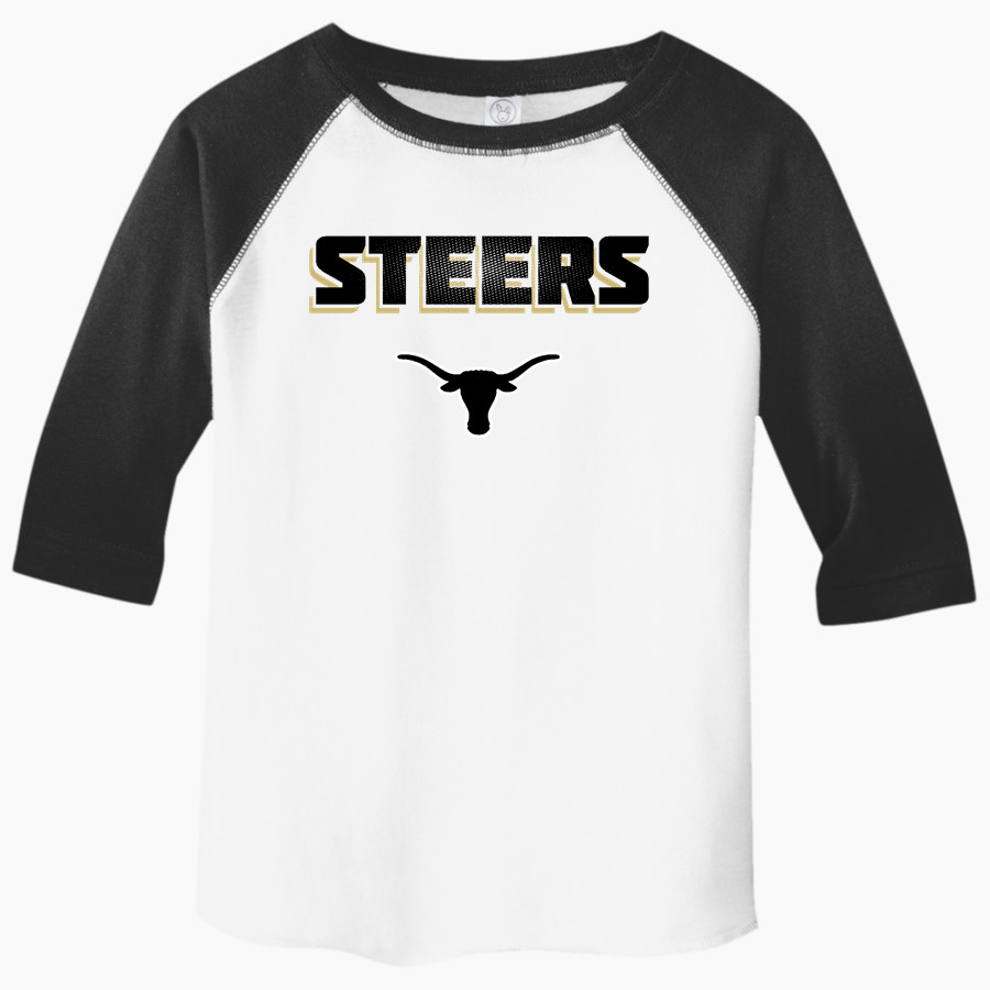 BIG SPRING HIGH SCHOOL STEERS <span class="pdp-name-mascot">BIG SPRING STEERS</span> Rabbit Skins Toddler Baseball Fine Jersey T-Shirt