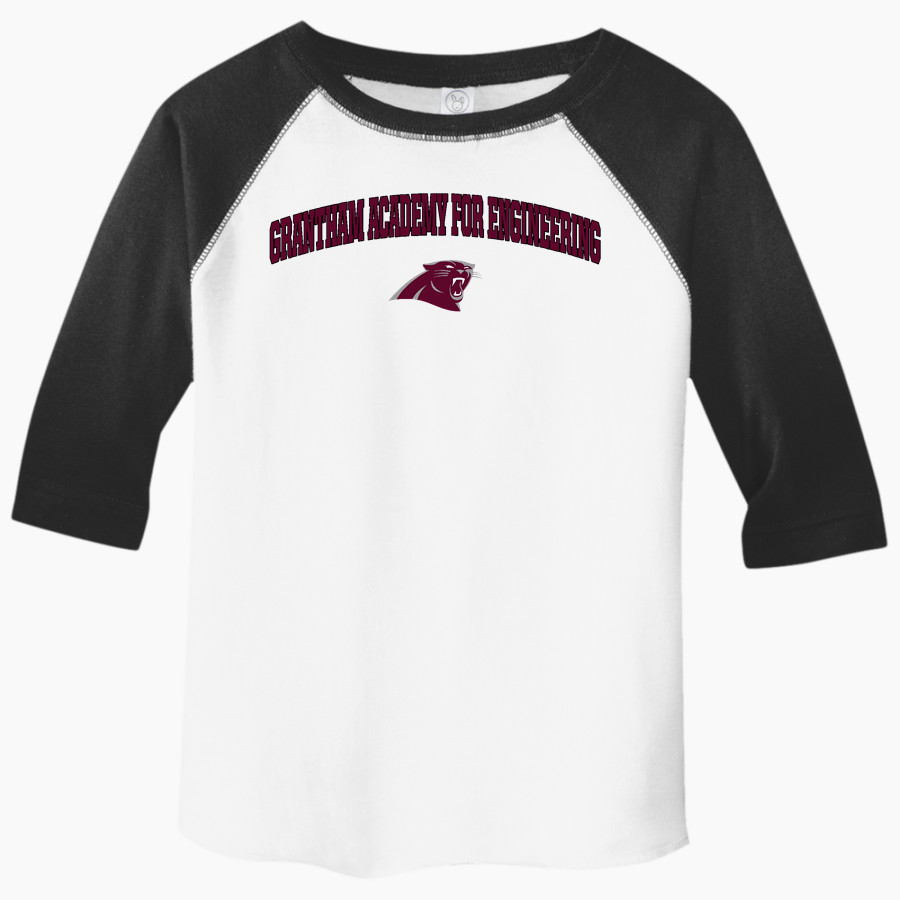Grantham Academy For Engineering Panthers Rabbit Skins Toddler Baseball Fine Jersey T-Shirt