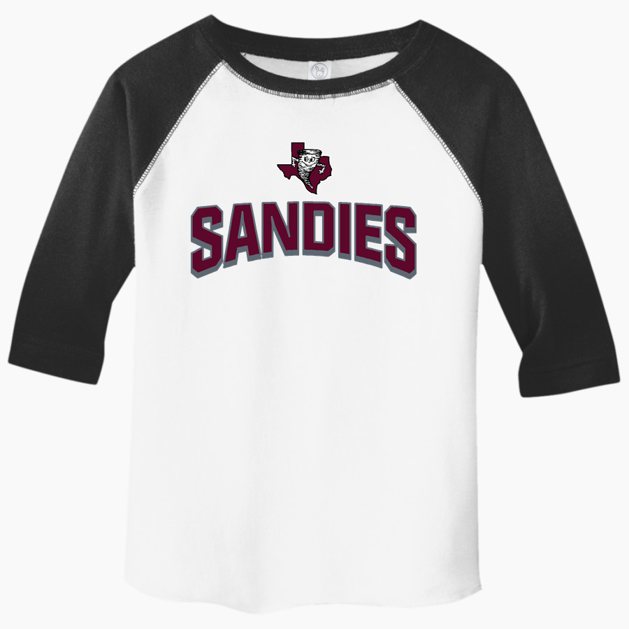 GRAPELAND HIGH SCHOOL SANDIES <span class="pdp-name-mascot">GRAPELAND SANDIES</span> Rabbit Skins Toddler Baseball Fine Jersey T-Shirt