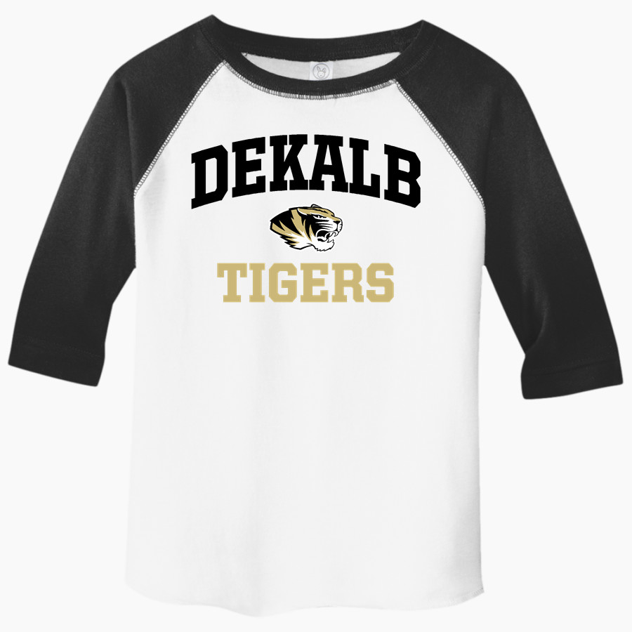 DEKALB HIGH SCHOOL TIGERS <span class="pdp-name-mascot">DEKALB TIGERS</span> Rabbit Skins Toddler Baseball Fine Jersey T-Shirt