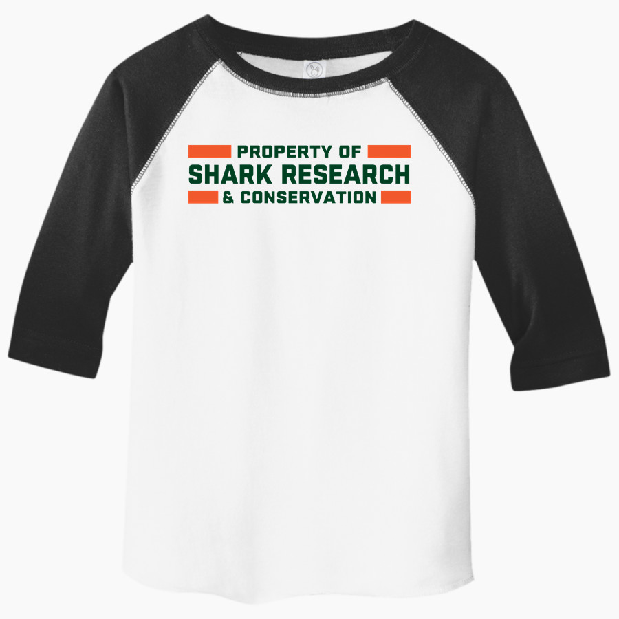 Shark Research & Conservation The Official Online Store <span class="pdp-name-mascot">SRC Sharks</span> Rabbit Skins Toddler Baseball Fine Jersey T-Shirt