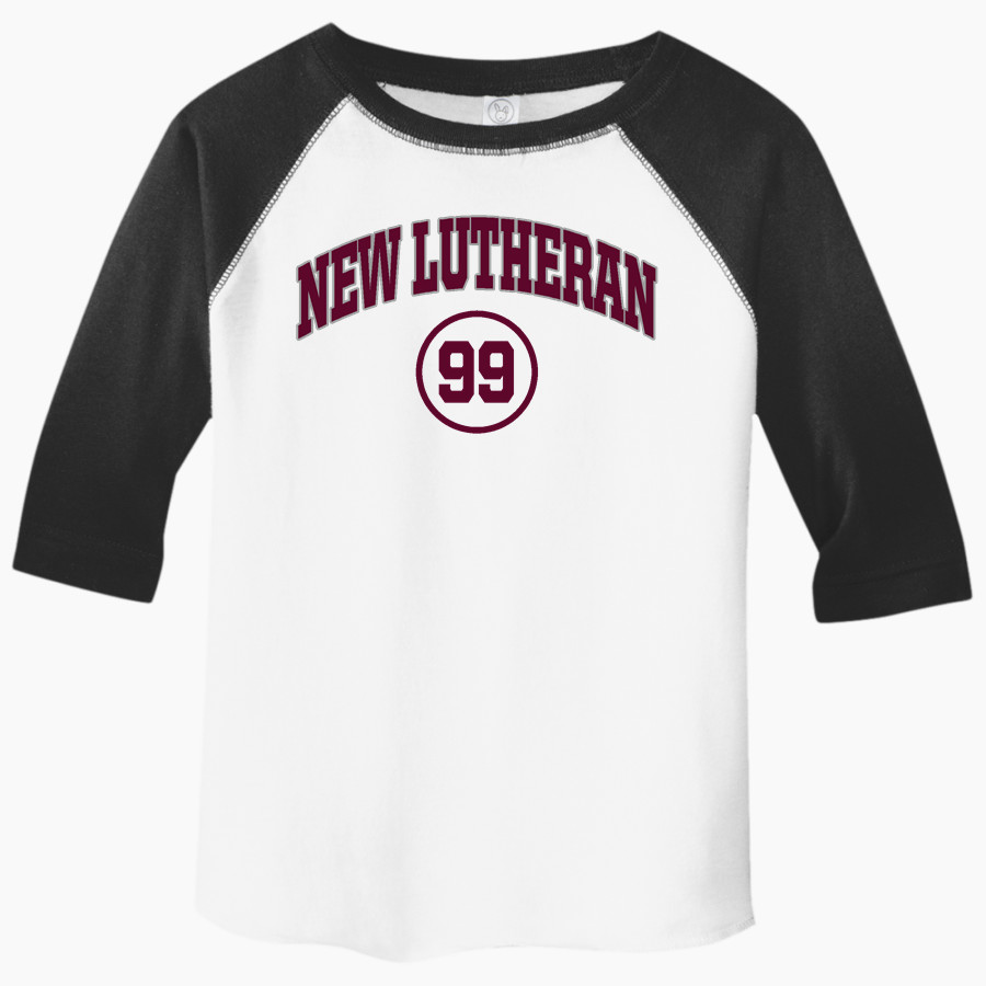 NEW Lutheran BLAZERS <span class="pdp-name-mascot">NORTHEASTERN WI LUTHERAN BLAZERS</span> Rabbit Skins Toddler Baseball Fine Jersey T-Shirt