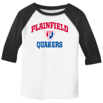 Plainfield Quakers <span class="pdp-name-mascot">Plainfield Quakers</span> Rabbit Skins Toddler Baseball Fine Jersey T-Shirt Front Thumbnail