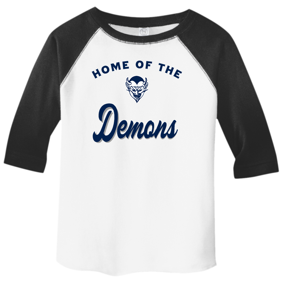 MC INTOSH HIGH SCHOOL DEMONS <span class="pdp-name-mascot">MC INTOSH DEMONS</span> Rabbit Skins Toddler Baseball Fine Jersey T-Shirt