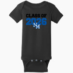 NORTH MASON HIGH SCHOOL BULLDOGS <span class="pdp-name-mascot">NORTH MASON BULLDOGS</span> Rabbit Skins Infant Short Sleeve Baby Rib Onesie Front Thumbnail
