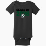 Hockaday School Online Store <span class="pdp-name-mascot">Hockaday</span> Rabbit Skins Infant Short Sleeve Baby Rib Onesie Front Thumbnail