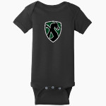 Drew Dragons Rabbit Skins Infant Short Sleeve Baby Rib Onesie Front Thumbnail