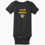 REED HIGH SCHOOL REED RAIDERS <span class="pdp-name-mascot">REED REED RAIDERS</span> Rabbit Skins Infant Short Sleeve Baby Rib Onesie Front Thumbnail