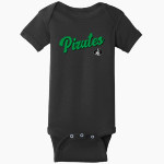 VERNDALE HIGH SCHOOL PIRATES Rabbit Skins Infant Short Sleeve Baby Rib Onesie Front Thumbnail