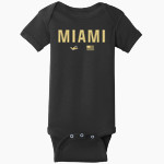 MIAMI SENIOR HIGH SCHOOL STINGAREES Rabbit Skins Infant Short Sleeve Baby Rib Onesie Front Thumbnail