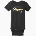 Xaverian Clippers The Official Online Store Rabbit Skins Infant Short Sleeve Baby Rib Onesie Front Thumbnail