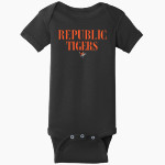 Republic Tigers Rabbit Skins Infant Short Sleeve Baby Rib Onesie Front Thumbnail