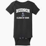 Hudson Explorers <span class="pdp-name-mascot">Hudson Explorers</span> Rabbit Skins Infant Short Sleeve Baby Rib Onesie Front Thumbnail