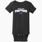 Woodlawn Panthers <span class="pdp-name-mascot">Woodlawn Panthers</span> Rabbit Skins Infant Short Sleeve Baby Rib Onesie Front Thumbnail