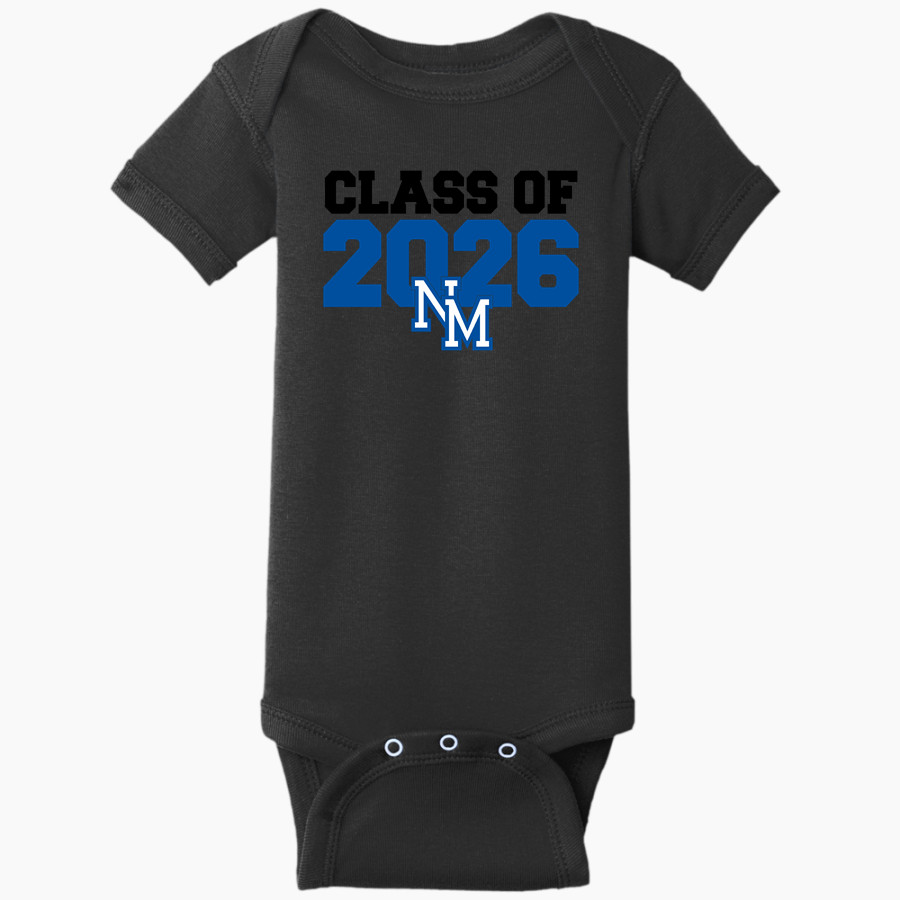 NORTH MASON HIGH SCHOOL BULLDOGS <span class="pdp-name-mascot">NORTH MASON BULLDOGS</span> Rabbit Skins Infant Short Sleeve Baby Rib Onesie