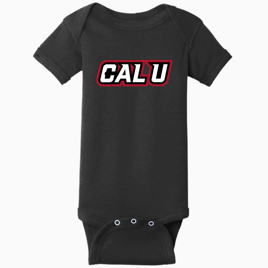 California University of Pennsylvania Rabbit Skins Infant Short Sleeve Baby Rib Onesie
