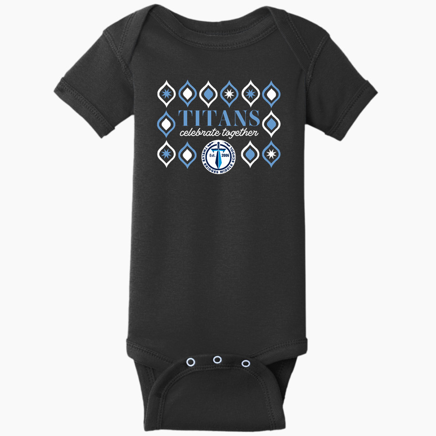 Twelve Bridges Titans Rabbit Skins Infant Short Sleeve Baby Rib Onesie