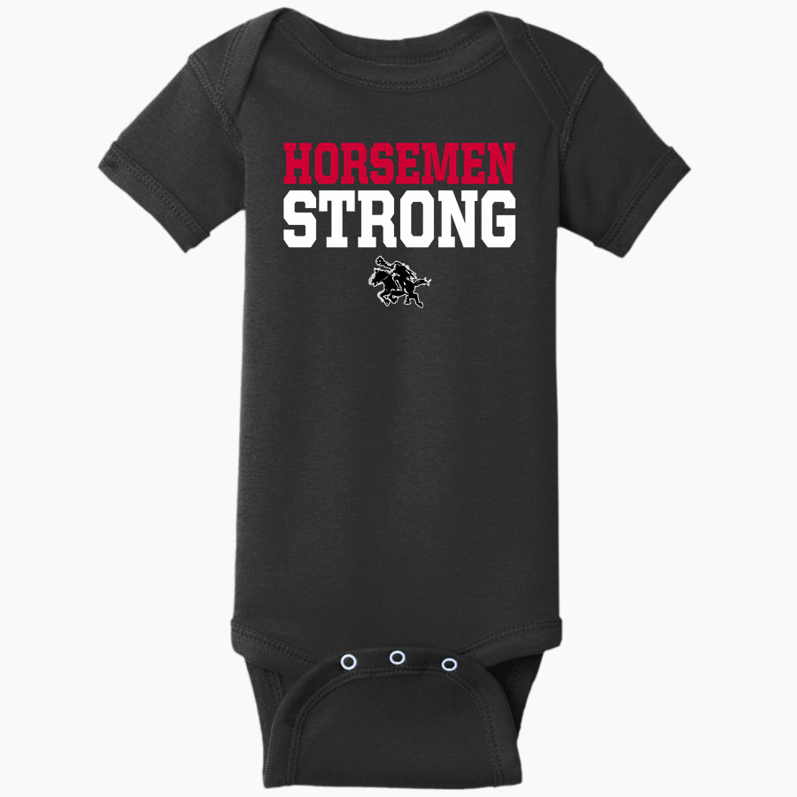 SLEEPY HOLLOW HIGH SCHOOL HORSEMEN <span class="pdp-name-mascot">SLEEPY HOLLOW HORSEMEN</span> Rabbit Skins Infant Short Sleeve Baby Rib Onesie