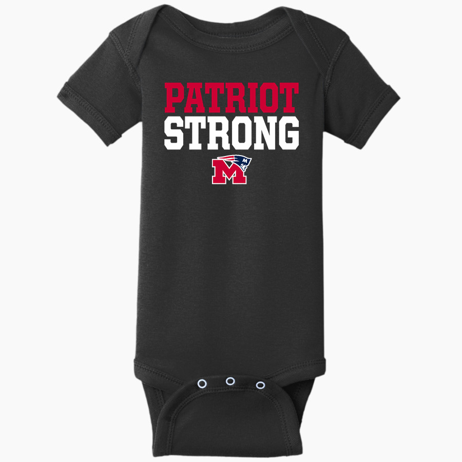 Marion Patriots Rabbit Skins Infant Short Sleeve Baby Rib Onesie