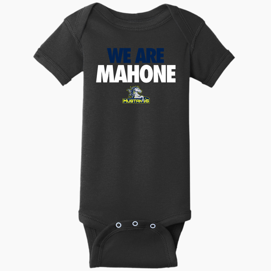 Mahone Mustangs Rabbit Skins Infant Short Sleeve Baby Rib Onesie