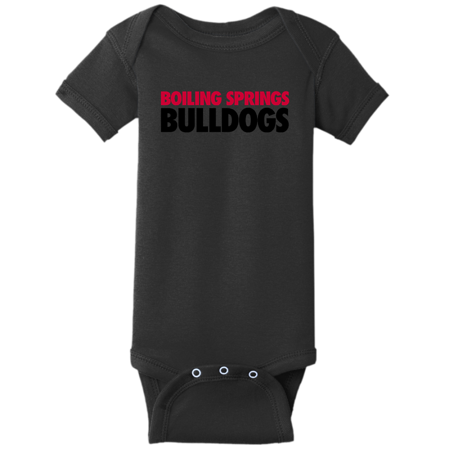 Boiling Springs Middle School bulldogs offical sideline store <span class="pdp-name-mascot">Boiling Springs Bulldogs</span> Rabbit Skins Infant Short Sleeve Baby Rib Onesie