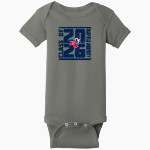 Bluefield University Sideline Store <span class="pdp-name-mascot">Bluefield University</span> Rabbit Skins Infant Short Sleeve Baby Rib Onesie Front Thumbnail