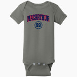 MacArthur Generals Rabbit Skins Infant Short Sleeve Baby Rib Onesie Front Thumbnail