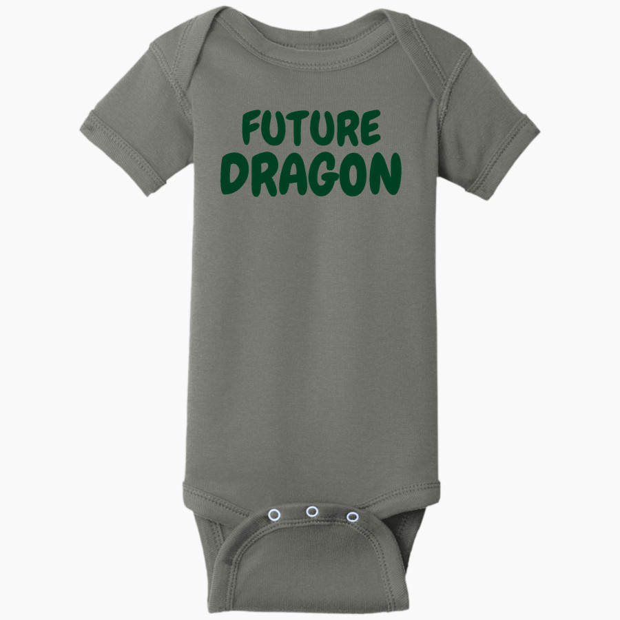 Drew Dragons <span class="pdp-name-mascot">Drew School Dragons</span> Rabbit Skins Infant Short Sleeve Baby Rib Onesie