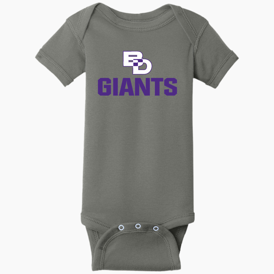 Ben Davis Giants Rabbit Skins Infant Short Sleeve Baby Rib Onesie