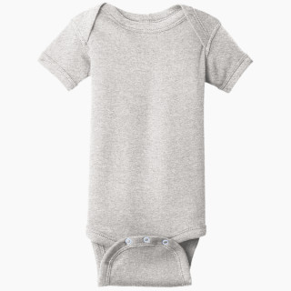 Rabbit Skins Infant Short Sleeve Baby Rib Onesie