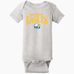 Northwest University Eagles Online Store <span class="pdp-name-mascot">Northwest Eagles</span> Rabbit Skins Infant Short Sleeve Baby Rib Onesie Front Thumbnail