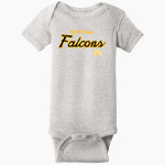 CENTRAL TECH SCHOOL FALCONS <span class="pdp-name-mascot">CENTRAL FALCONS</span> Rabbit Skins Infant Short Sleeve Baby Rib Onesie Front Thumbnail