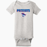 Clarkson-Leigh Patriots Rabbit Skins Infant Short Sleeve Baby Rib Onesie Front Thumbnail
