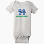 Mount Alvernia Academy Hawks Rabbit Skins Infant Short Sleeve Baby Rib Onesie Front Thumbnail