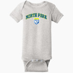 NORTH PARK UNIVERSITY Vikings <span class="pdp-name-mascot">NORTH PARK Vikings</span> Rabbit Skins Infant Short Sleeve Baby Rib Onesie Front Thumbnail