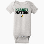 Wellsboro Hornets <span class="pdp-name-mascot">Wellsboro Green Hornets</span> Rabbit Skins Infant Short Sleeve Baby Rib Onesie Front Thumbnail