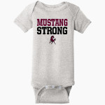 Shawsville Mustangs Rabbit Skins Infant Short Sleeve Baby Rib Onesie Front Thumbnail